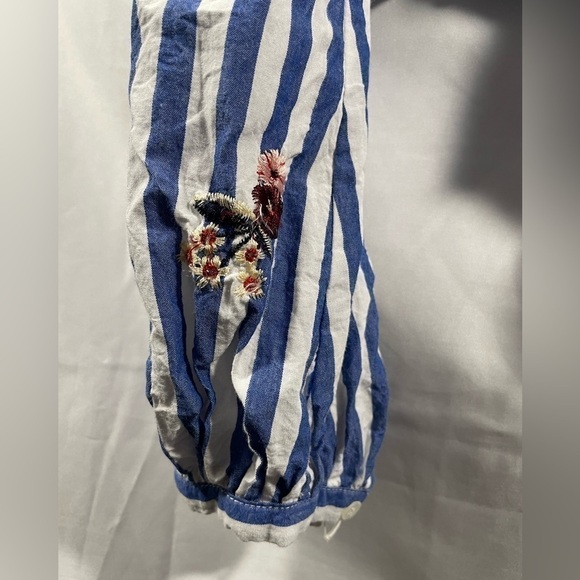 Tularosa Emily Top Womens Striped Plunge Neckline Revolve Blouse Size Small - Picture 10 of 12